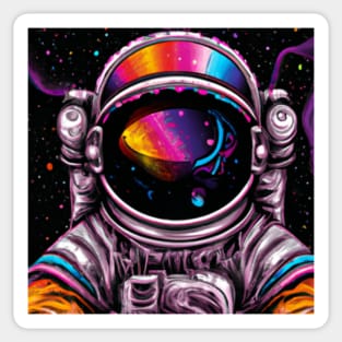 Psychedelic Astronaut Art Sticker